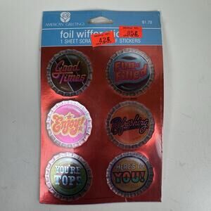 Vtg 1983 Foil Wiffer Scratch n And Sniff Stickers Cola Rootbeer New Sealed